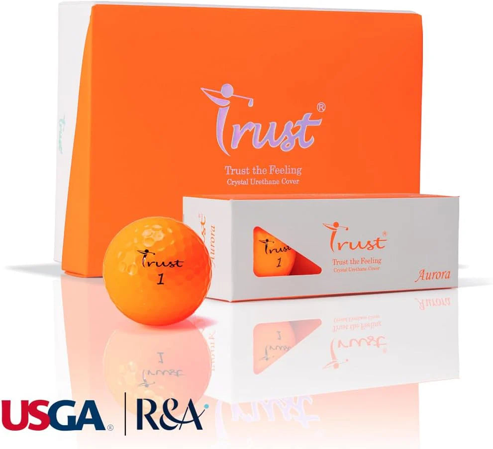 Trust Aurora Orange(オーロラオレンジ) ゴルフボール クリスタルウレタンカバー 1ダース