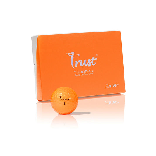 Trust Aurora Orange(オーロラオレンジ) ゴルフボール クリスタルウレタンカバー 1ダース