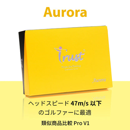 Trust Aurora Yellow (オーロライエロー) ゴルフボール クリスタルウレタンカバー